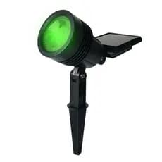 Luminária Solar Espeto LED Decoração Jardim Luz Verde 7W