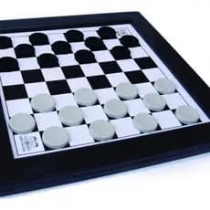 Jogo dama e trilha - 2 em 1 plástico grande 24x24 - dutati treine sua mente
