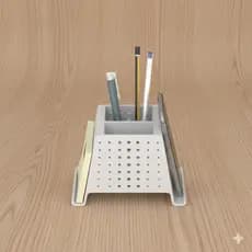 Organizador De Mesa Escritório Prime - Porta Canetas Cartão, Apoio Celular