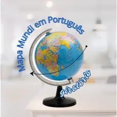 Globo Terrestre Político Mapa Mundi - 17cm e 22cm -  Giratorio
