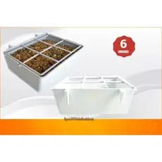 6 Comedouro Plastico 500ml c/ Grade - Bico Torto Calopsita Aves diversas
