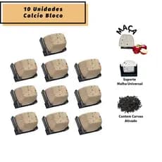 10 Pedra de Calcio em Bloco c/ Carvao Ativado e Minerais - Calopsita Agapornes e Aves Geral