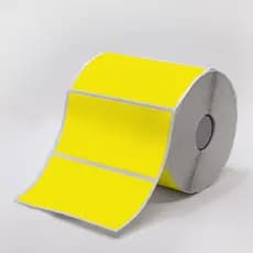 Rolo Etiqueta Adesiva 100X50 10x5 BOPP BRANCA ou COUCHE AMARELA