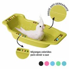 Banheira Banho Calopsita Agapornes Periquito  Passaros  - 1,5 litro Verao Calor