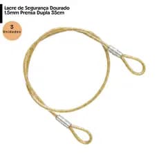 3 Lacres de Segurança Cabo De Aço Revestido Ziper Bag capacete 35cm - Multiuso