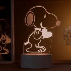 Luminária LED 3D de Mesa / Luz Noturna Presente Criativo / Decoração - snoopy, pets