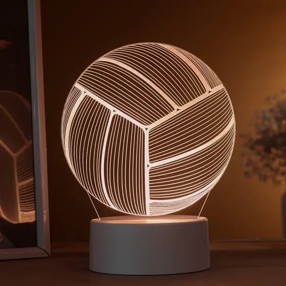 Luminária LED 3D de Mesa / Luz Noturna Presente Criativo / Decoração - bola de vôlei 3D, esporte