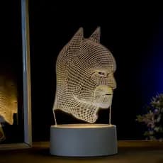 Luminária LED 3D de Mesa / Luz Noturna Presente Criativo / Decoração - batman, batmam, liga da justiça