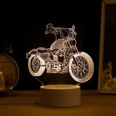 Luminária LED 3D de Mesa / Luz Noturna Presente Criativo / Decoração - moto, harley davidson