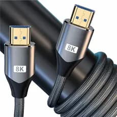 Cabo HDMI 2.1 8K (2 Metros) 48Gb Dolby Vision UHD Blindado Resistente 1080P@144Hz, 4K@120Hz, 8K@60Hz