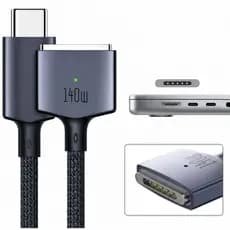 Cabo Magsafe 3 Carregador 140w Usb-c Para Macbook Pro Air Magnético Rápido LED, PD - 2 Metros