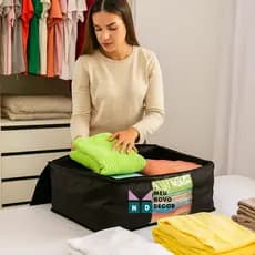 Organizador Grande Visor Ziper Sapato Edredom Roupa Inverno