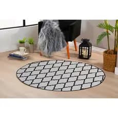 tapete de sala redondo tamanho 1,20 jacquard rustico promoção Black Friday