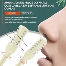 Kit 100 Aparador De Pêlos Do Nariz Com Cabeça Dupla Remoção Laváveis Portáteis Giratórias