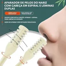 Aparador De Pêlos Do Nariz Com Cabeça Dupla Depilador Limpeza Ouvido Lavavel Pratico Manual