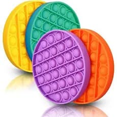 Brinquedo para bebê Pop Its Fidget De Brinquedo Redondo Para Alívio De Estresse / Bolha / Infantil