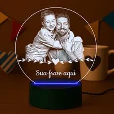 Luminária Dia Dos Pais Foto Presente, Recordação, Personalizado, Decoração, Iluminação, escritório, Família