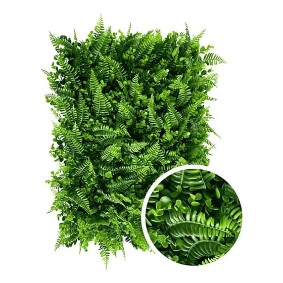 Placa Jardim Vertical Artificial Samambaia e Eucalipto 60x40cm