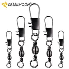 50PCS Linha De Pinos De Conexão De Pesca Com Fivela De Intertravamento Tackle Hanging snap Swivels Anéis Sólidos