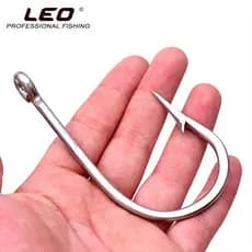 2pc Anzol De Pesca Oceânica Profunda Para Peixes Grandes Anzóis De Aço Inoxidável Atum Tubarão Tarpon Fly Jig Cod