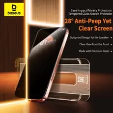 Baseus 1Pcs Corning Series Tela De Privacidade Para iPhone 17 Pro Max Anti Peeping Vidro Temperado Cobertura Completa In