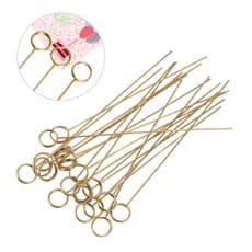 Mingzhe 50 peças de clipes florais reutilizáveis ​​suporte para cartão de fio de metal dourado 6 polegadas para noivado