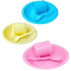 Kit Merenda Escolar Creche Infantil  Caneca Prato E Colher Promoção