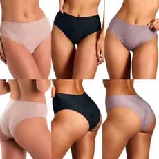 Calcinha Cintura Alta Duloren 129.547 Coleção Jessica Fio Lycra Macio