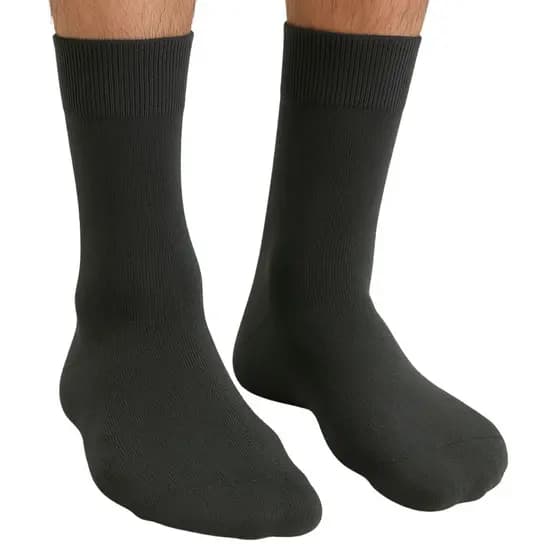 Kit 3 Pares Meias Masculina Cano Alto Rikam Básica Lisa Respirável Casual Social Algodão Respirável Leve