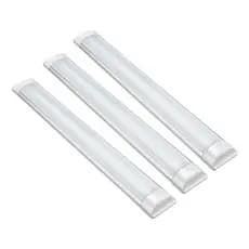 Kit 3 Luminária Tubular Led Slim 36w Sobrepor 100cm Bivolt Branco Frio 6500k (LUZ BRANCA) - LUMINARTE