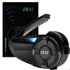 Intercomunicador Capacete Moto Ejeas Q7 Fone Bluetooth 800m Bateria 30hs Conecta Até 7 Redução Ruído
