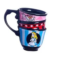 Caneca Xícaras 250ml Hora Do Chá Alice In Wonderland Disney Oficial Alice no País das Maravilhas