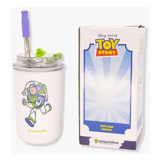 Copo Neo Com Canudo Buzz Lightyear Toy Story