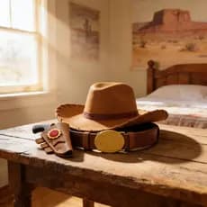 Kit Xerife Woody Chapéu Cinto Coldre Toy Story 5 Infantil Presente Disney/Pixar