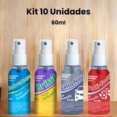 Kit 10 Aromatizador Automotivo Cheirinho P/ Carro Spray 60ml Buquê Perfumado