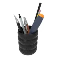 Porta Caneta E Lápis Organizador Decorativo Pneus Preto