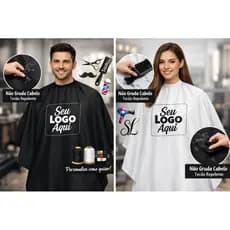 Capa de corte de Cabelo Personalizada com sua logomarca, salão de beleza, barbearia
