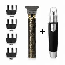 KIT PROFISSIONAL MASCULINO 2 EM 1 – MÁQUINA DRAGÃO + APARADOR NASAL   APARADOR DE BARBA MAQUINA DE BARBEAR✨