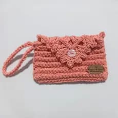 Bolsa Necessaire Carteira Porta Cartão Moedas em Crochê Várias Cores Crochet Croche Moda Feminina