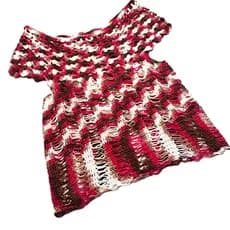 Blusa de Crochê Crochet Estampada Mesclada Colorida Várias Cores Tricot Regata Casual Moda Feminina