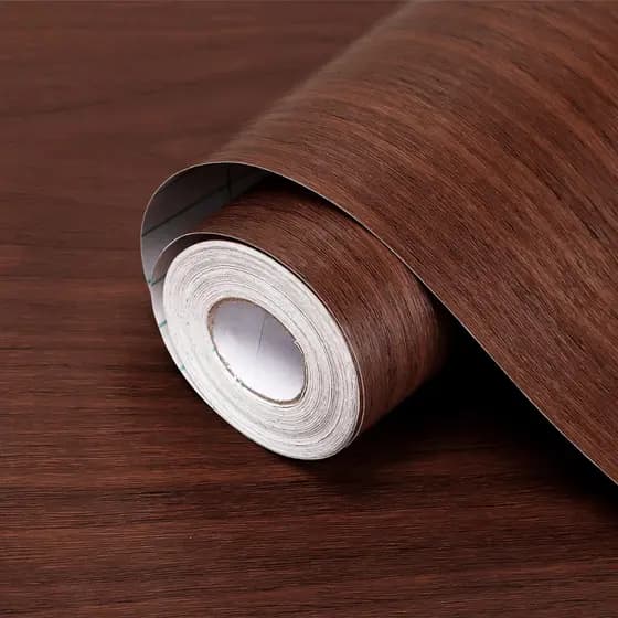 Papel De Parede Adesivo Madeira Mogno Nogueira Lavável 5m 45cm Fácil Aplicação Autocolante
