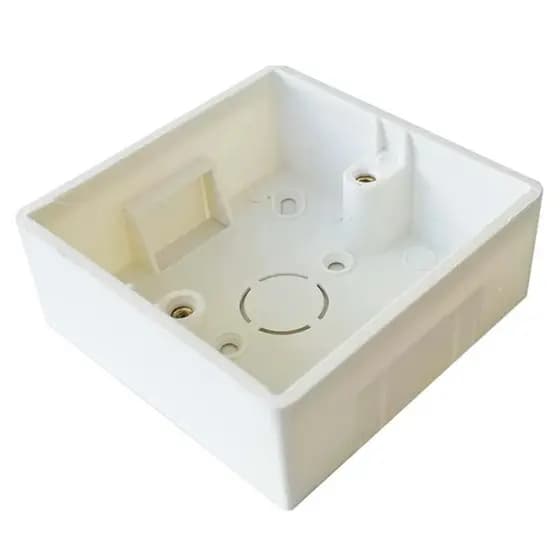 Caixa Interruptor Padrão Eu Uk 86x86mm Sobrepor Instalação Externa