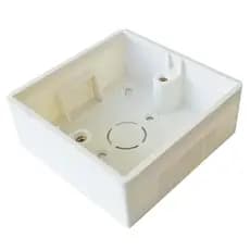 Caixa Interruptor Padrão Eu Uk 86x86mm Sobrepor Instalação Externa
