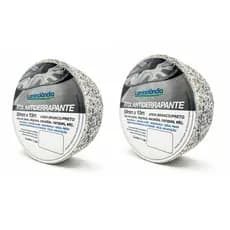 2 Fita Antiderrapante Areia Branco E Preto Lixa 50mm 10 M