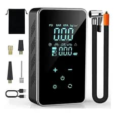 Mini Compressor Ar Potente Bomba Ar Portátil Digital 150 Psi Carro Moto Bike Van Lanterna Power Bank