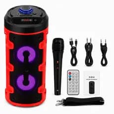 Caixa de Som Bluetooth Com Microfone - Portátil Com Controle Remoto