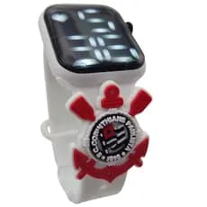 Relógio Infantil Digital Poderoso Timão Corinthians-Branco