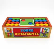 Brinquedo Torre Inteligente de Madeira Educativo Smactudo