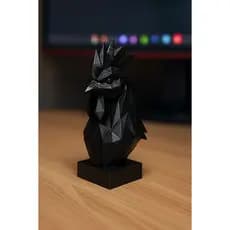 Galo 3D - Escultura Geométrica em 3D Moderno - Atlético Mineiro