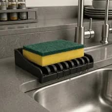 Porta Esponja de Pia com Drenagem – Suporte Multiuso para Cozinha e Banheiro - Saboneteira Moderna